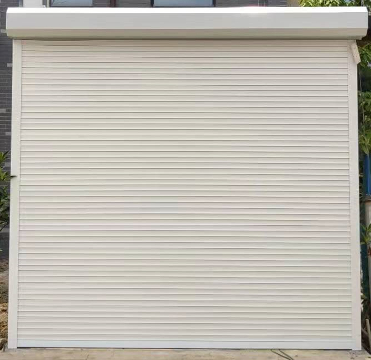 无锡卷帘门定做安装电动遥控车库门别墅家用铝合金商铺透明水晶门(图2)