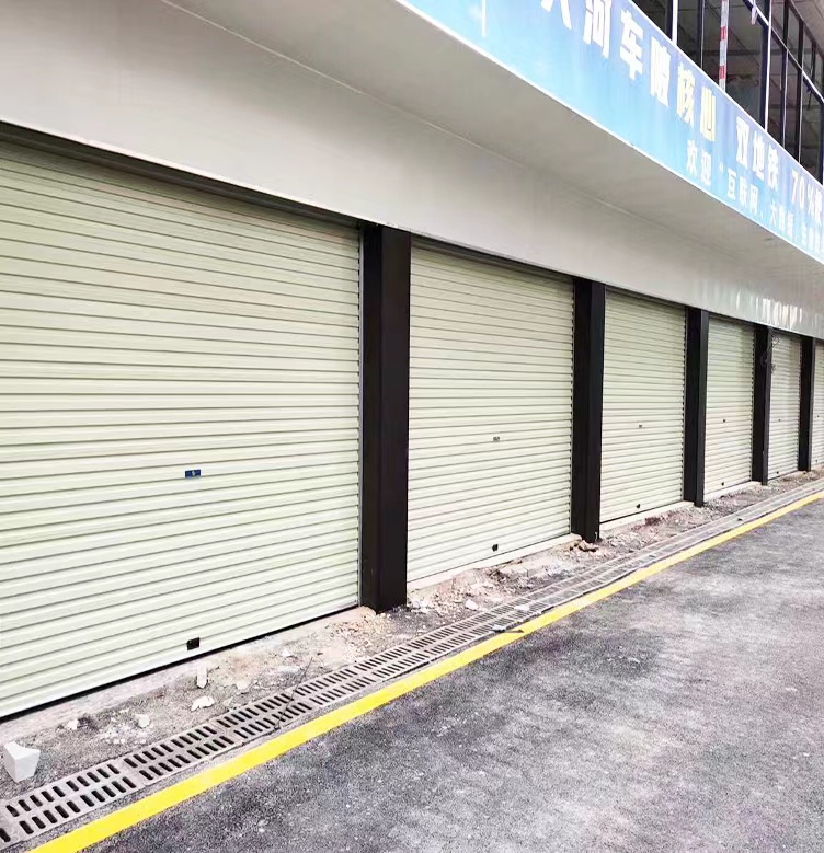 定制彩钢镀锌卷闸门无声卷闸门抗风门电动卷帘门电动卷闸门(图2)