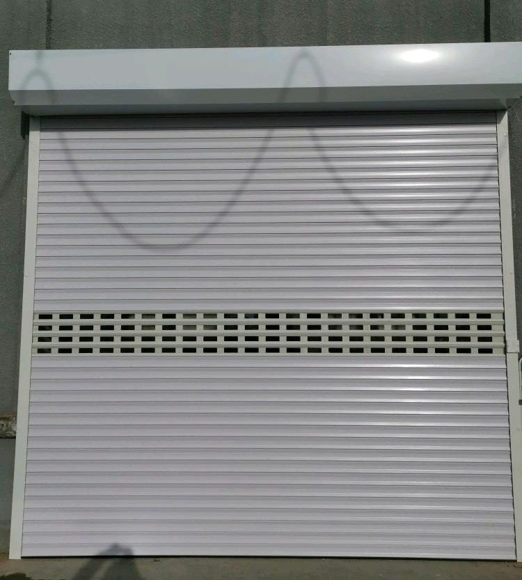 北京安装智能电动铝合金卷帘车库门别墅车库翻板快速门手动卷帘门(图13)