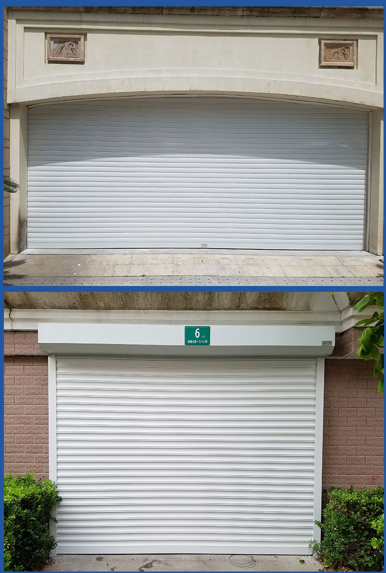 上海铝合金卷帘门电动遥控车库卷帘门定做商铺别墅防盗自动卷闸门(图22)