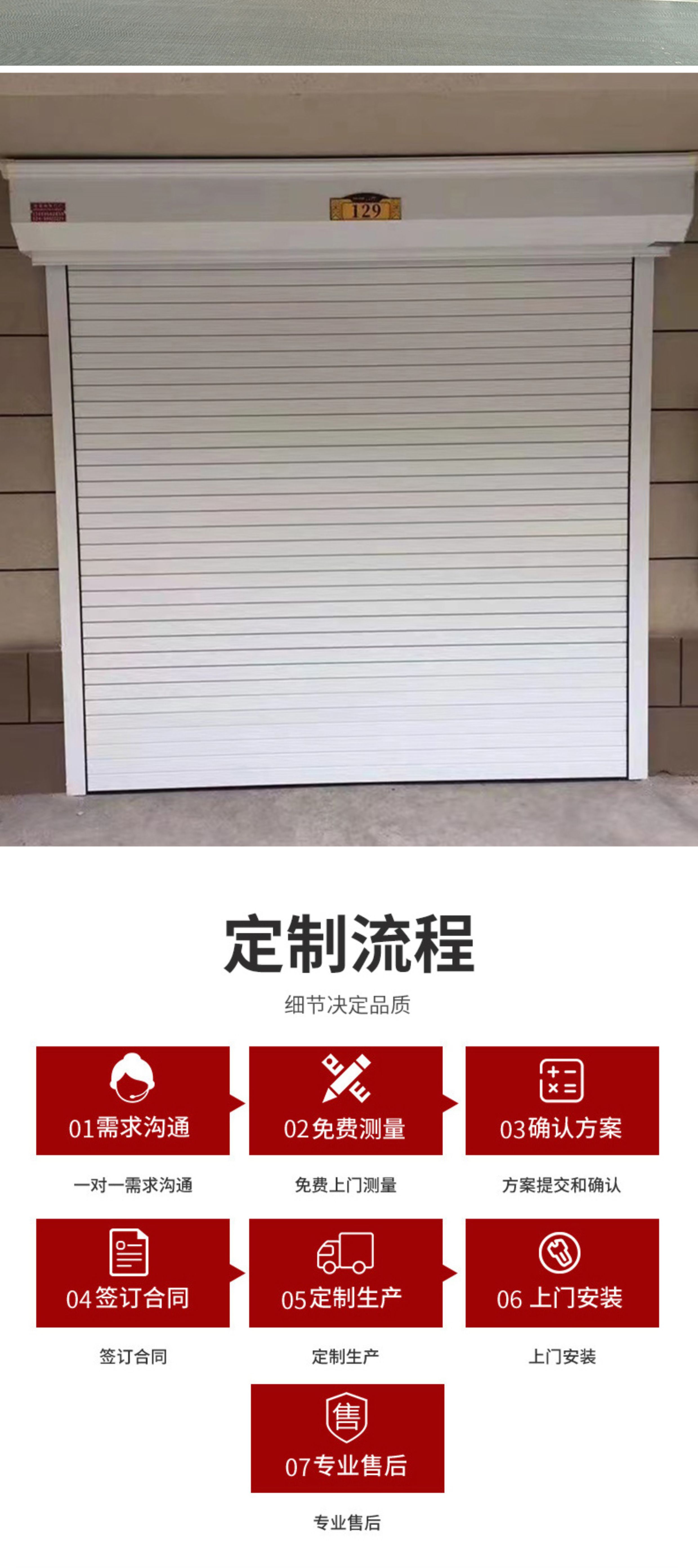 铝合金卷帘门防盗遥控保温自动升降电动静音卷帘门商铺别墅车库门(图20)