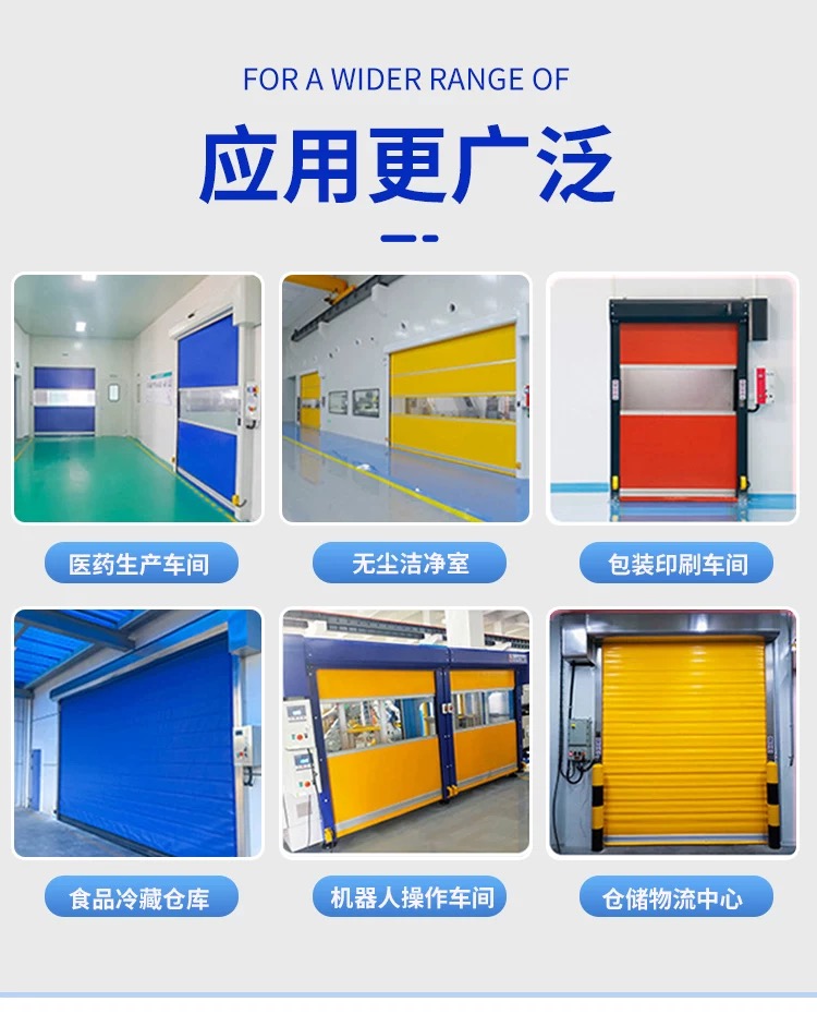 快速门pvc快速卷帘门无尘车间门食品厂工业洗车房电动保温快速门(图4)