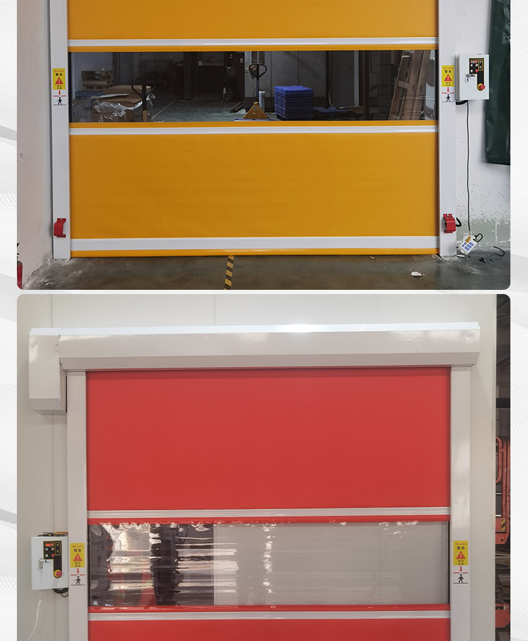 PVC快速门快速卷帘门堆积门铝合金硬质快速门防尘车间医药食品(图18)