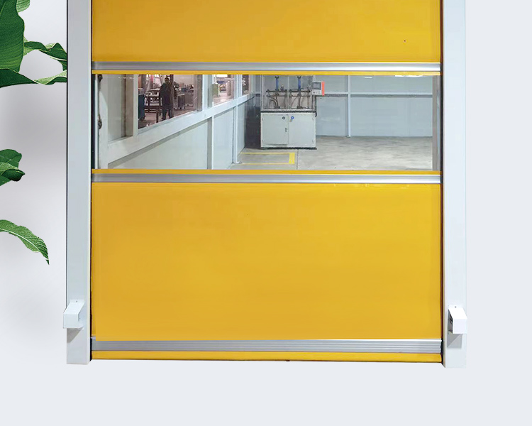 快速卷帘门电动感应卷帘门工业堆积门无尘车间卷闸门PVC快速门厂(图2)