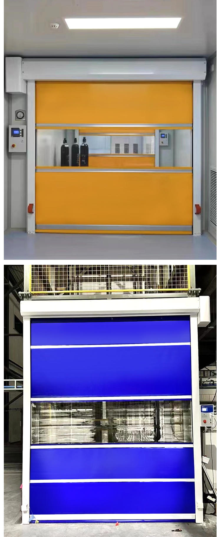 快速卷帘门无尘车间自动升降卷闸门工业堆积门电动感应PVC快速门(图13)
