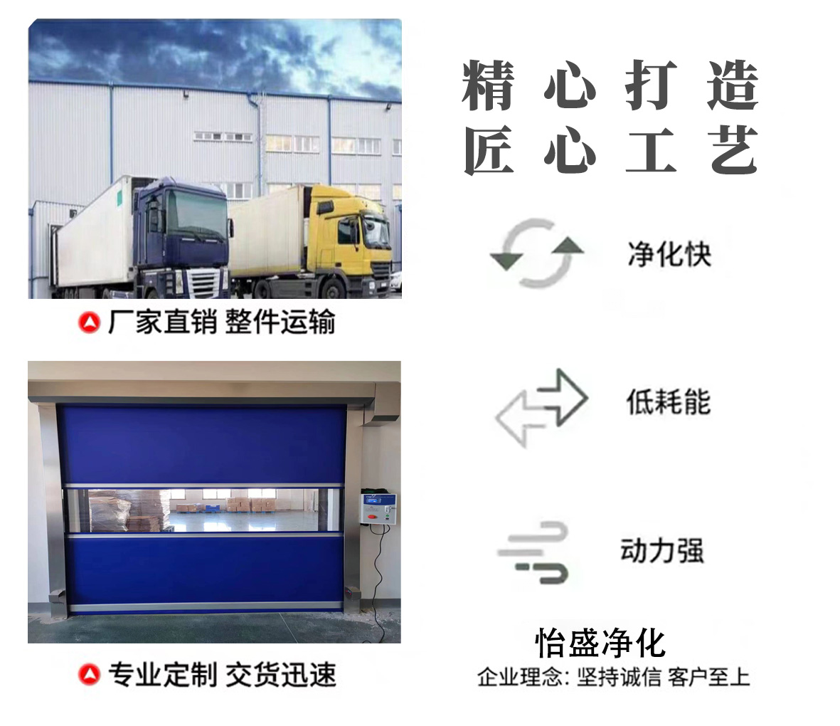 pvc快速卷帘门无尘车间透明工业食品厂快速门洗车自动感应升降门(图9)