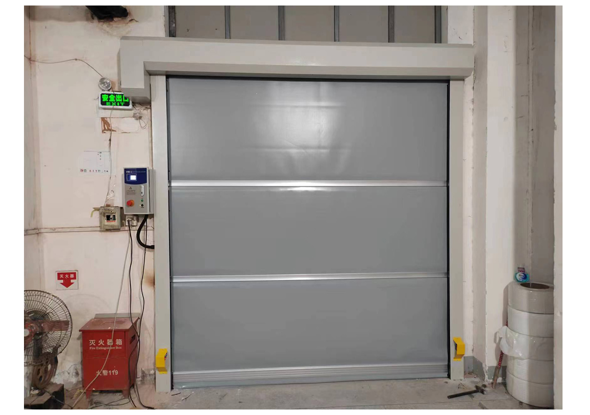 pvc快速卷帘门无尘车间透明工业食品厂快速门洗车自动感应升降门(图11)