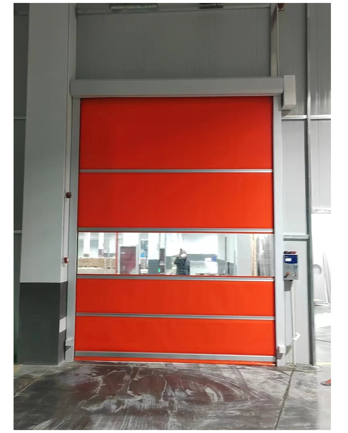 pvc快速卷帘门无尘车间透明工业食品厂快速门洗车自动感应升降门(图12)