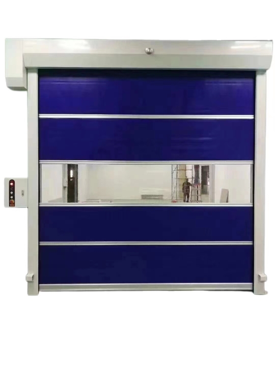 PVC快速卷帘门雷达感工业提升门无尘车间门隔音防尘红外线感应门(图8)