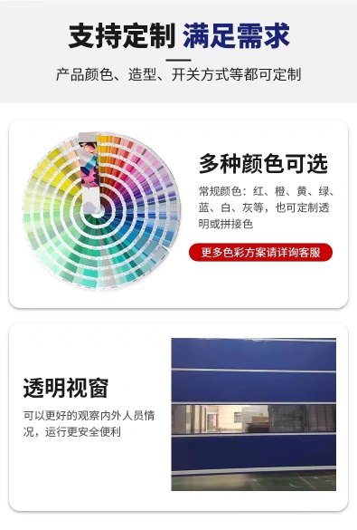 PVC快速卷帘门雷达感工业提升门无尘车间门隔音防尘红外线感应门(图10)