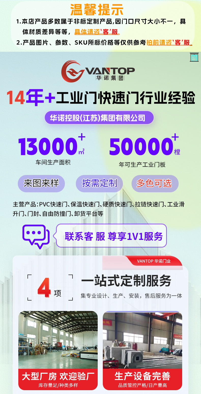 PVC快速卷帘门无尘车间食品工厂防风防尘工厂直销雷达感应卷帘门(图1)