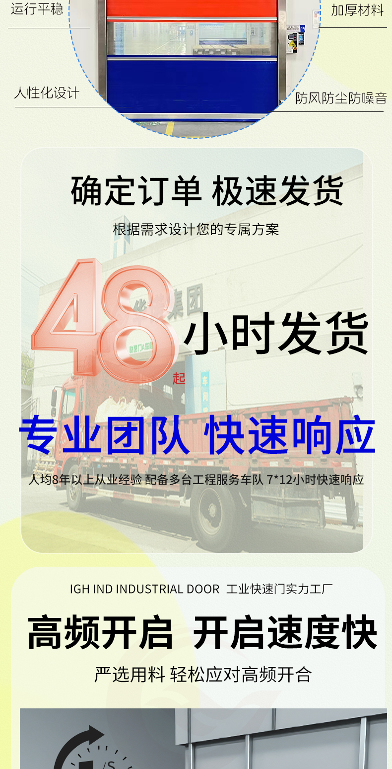 PVC快速卷帘门无尘车间食品工厂防风防尘工厂直销雷达感应卷帘门(图7)