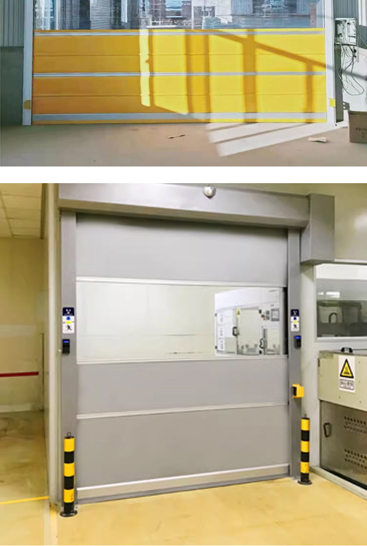 定制pvc快速卷帘门 现代工业快速 环保防水无尘 车间智能卷帘门(图11)