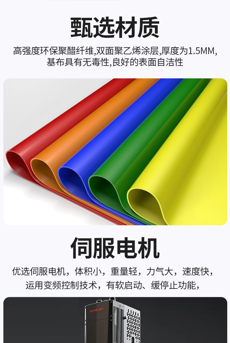 定制pvc快速卷帘门 现代工业快速 环保防水无尘 车间智能卷帘门(图4)