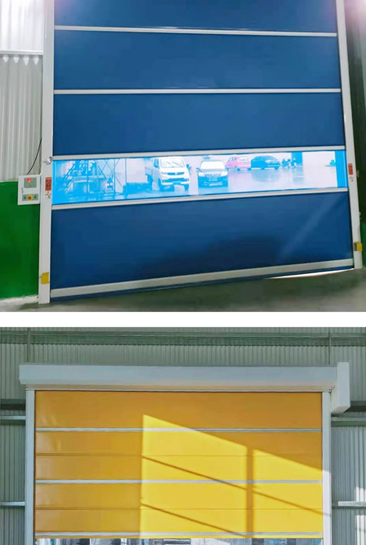 定制pvc快速卷帘门 现代工业快速 环保防水无尘 车间智能卷帘门(图10)