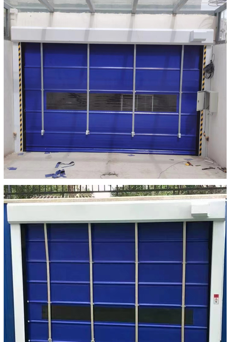 定制pvc快速卷帘门 现代工业快速 环保防水无尘 车间智能卷帘门(图18)
