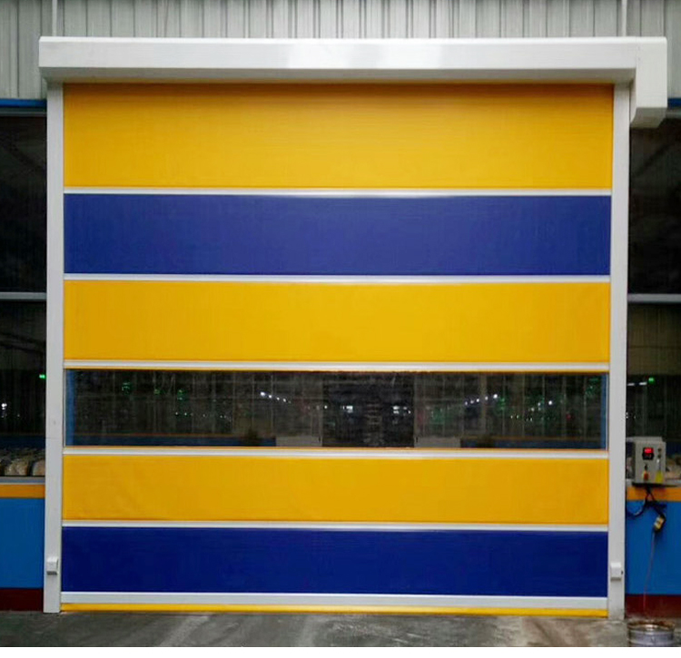 pvc快速卷帘门自动升降涡轮门保温电动感应堆积门工业车间厂房门(图17)