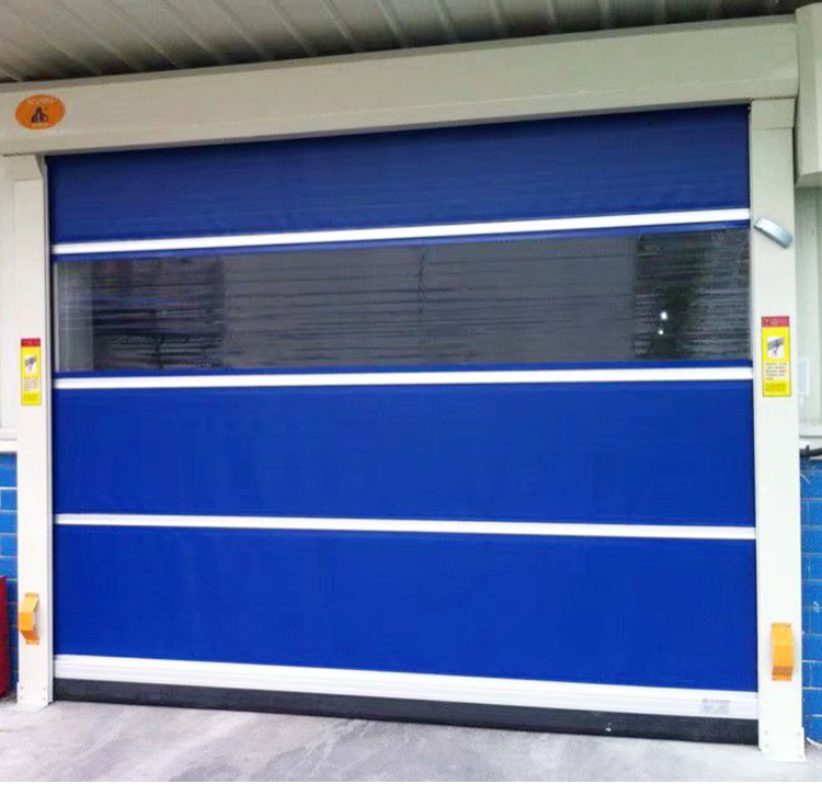 pvc快速卷帘门自动升降涡轮门保温电动感应堆积门工业车间厂房门(图19)
