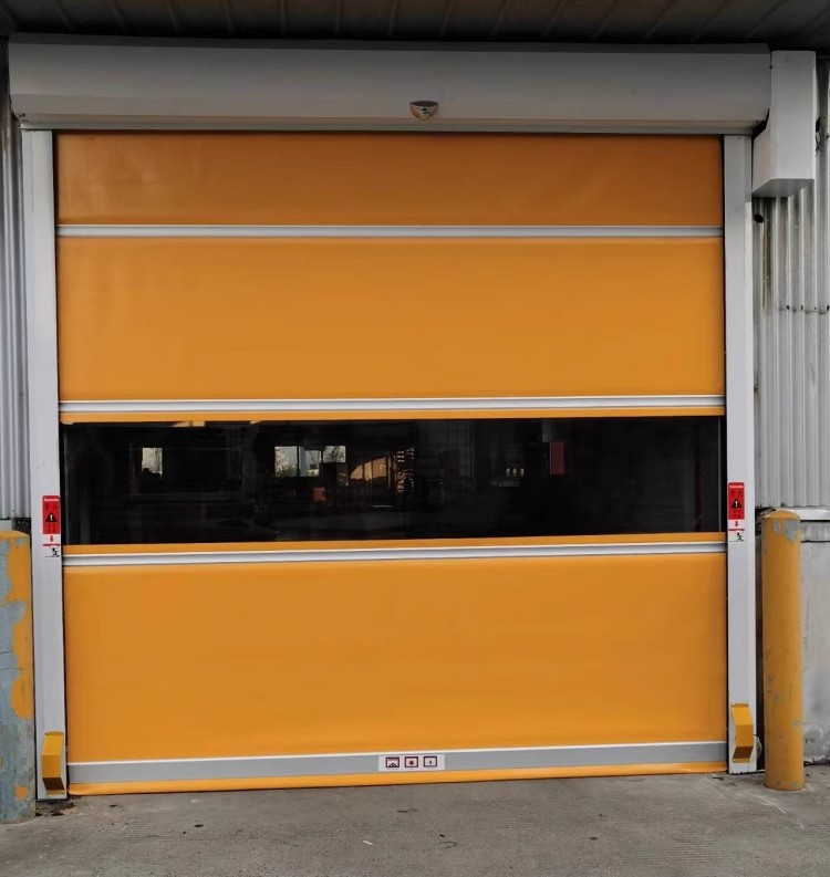 PVC快速门无尘车间风淋室自动洗车房感应升降卷帘门保温门堆积门(图11)