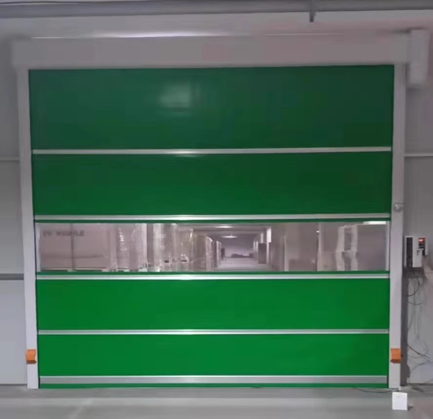 PVC快速门无尘车间风淋室自动洗车房感应升降卷帘门保温门堆积门(图15)
