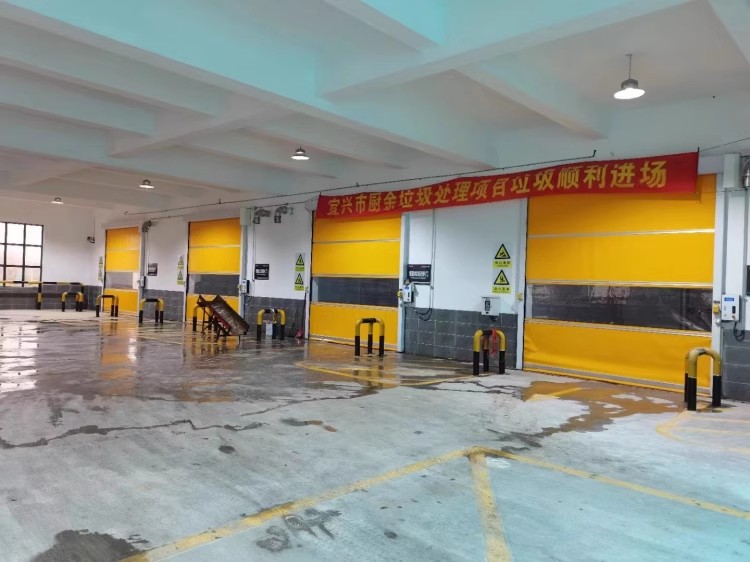 PVC快速门无尘车间风淋室自动洗车房感应升降卷帘门保温门堆积门(图13)