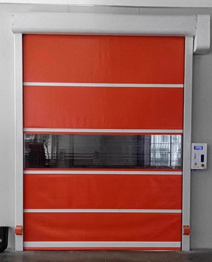 PVC快速门无尘车间风淋室自动洗车房感应升降卷帘门保温门堆积门(图19)