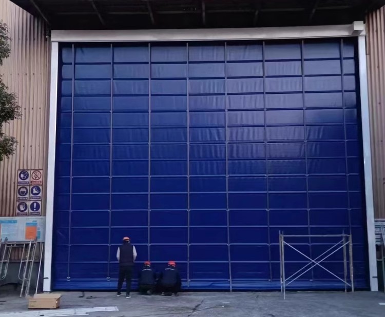 PVC快速门无尘车间风淋室自动洗车房感应升降卷帘门保温门堆积门(图18)