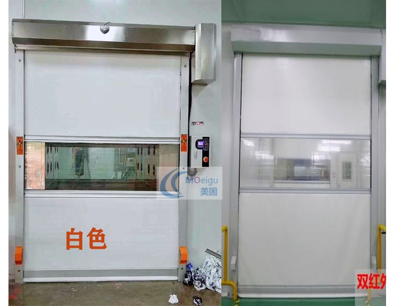pvc快速卷帘门自动雷达感应地感高速软帘升降门无尘车间快速门(图18)
