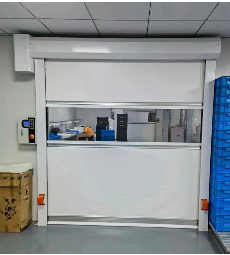 创硕PVC快速门卷帘门无尘车间电动感应自动升降堆积卷帘门工业门(图13)