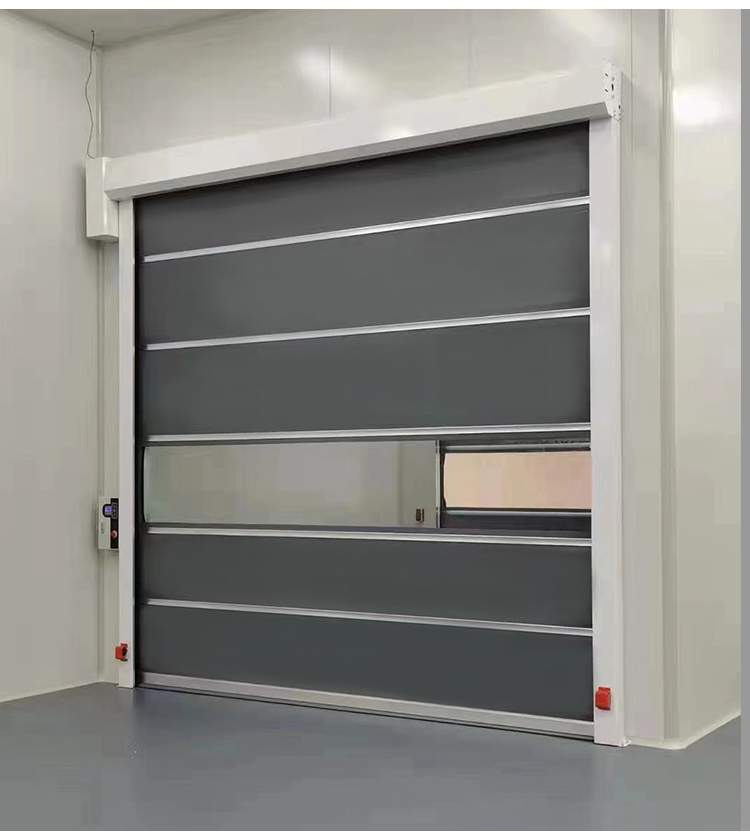 创硕PVC快速门卷帘门无尘车间电动感应自动升降堆积卷帘门工业门(图12)