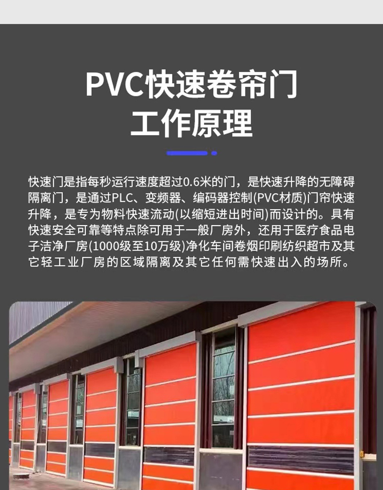 PVC快速卷帘门自动感应升降快速门无尘车间工业电动卷帘门苏州(图3)