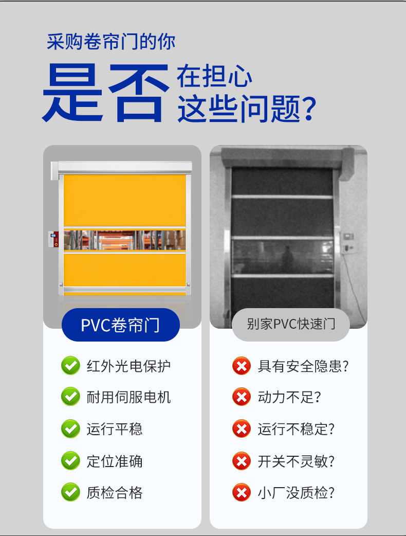 PVC快速卷帘门自动雷达感应升降门可包安装无尘净化车间PVC快速门(图4)