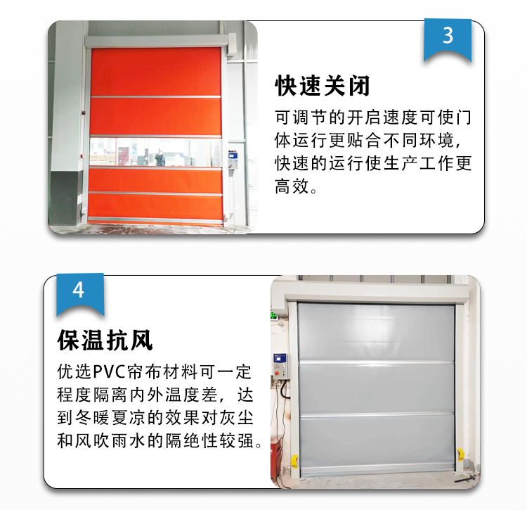 快速卷帘门pvc自动感应升降门无尘车间透明工业厂电快速门快卷门(图5)