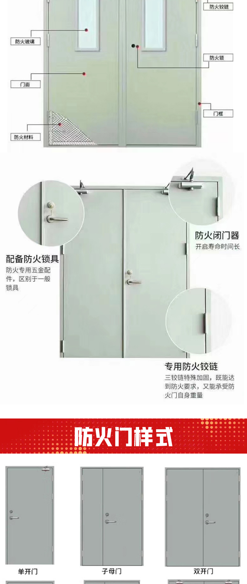 钢制防火门甲级乙级消防门不锈钢木质消防安全防火门防火门厂家(图8)
