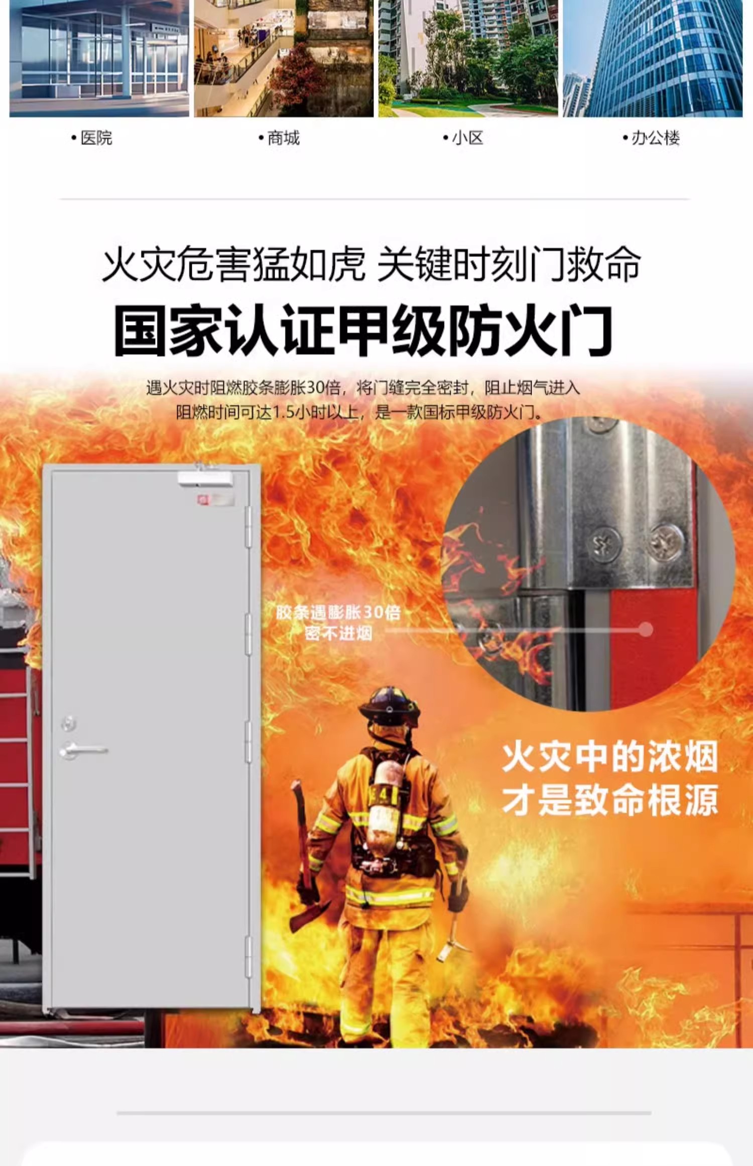 江浙沪防火门消防门甲级乙级木质钢制不锈钢定制木纹转印防火门(图3)