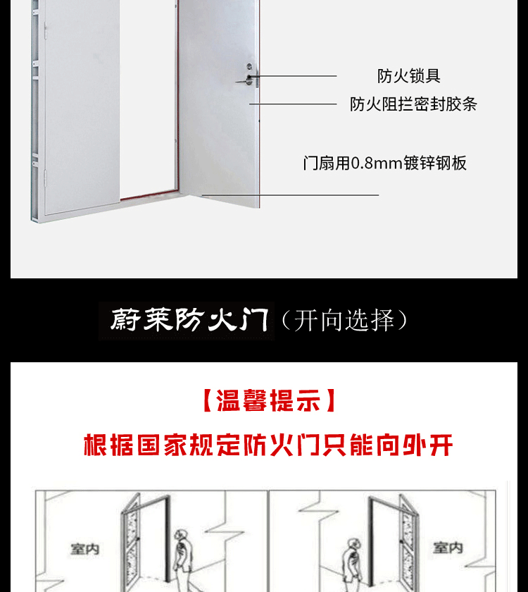 佛山厂家直销防火门甲级消防门乙级安全门单开烤漆钢质门现货定做(图17)