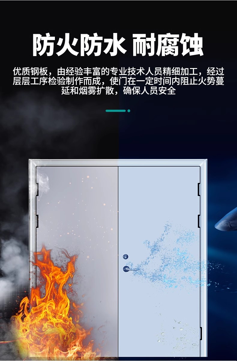 防火门厂家直销钢制防火门甲级乙级消防门安全钢质防火门楼梯间2(图2)