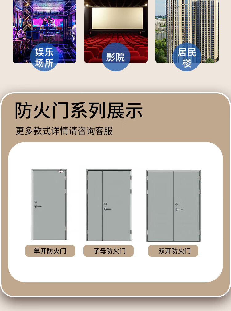 新国标防火门钢制质可包安装单双对开子母隔热甲乙级消防安全通道(图15)