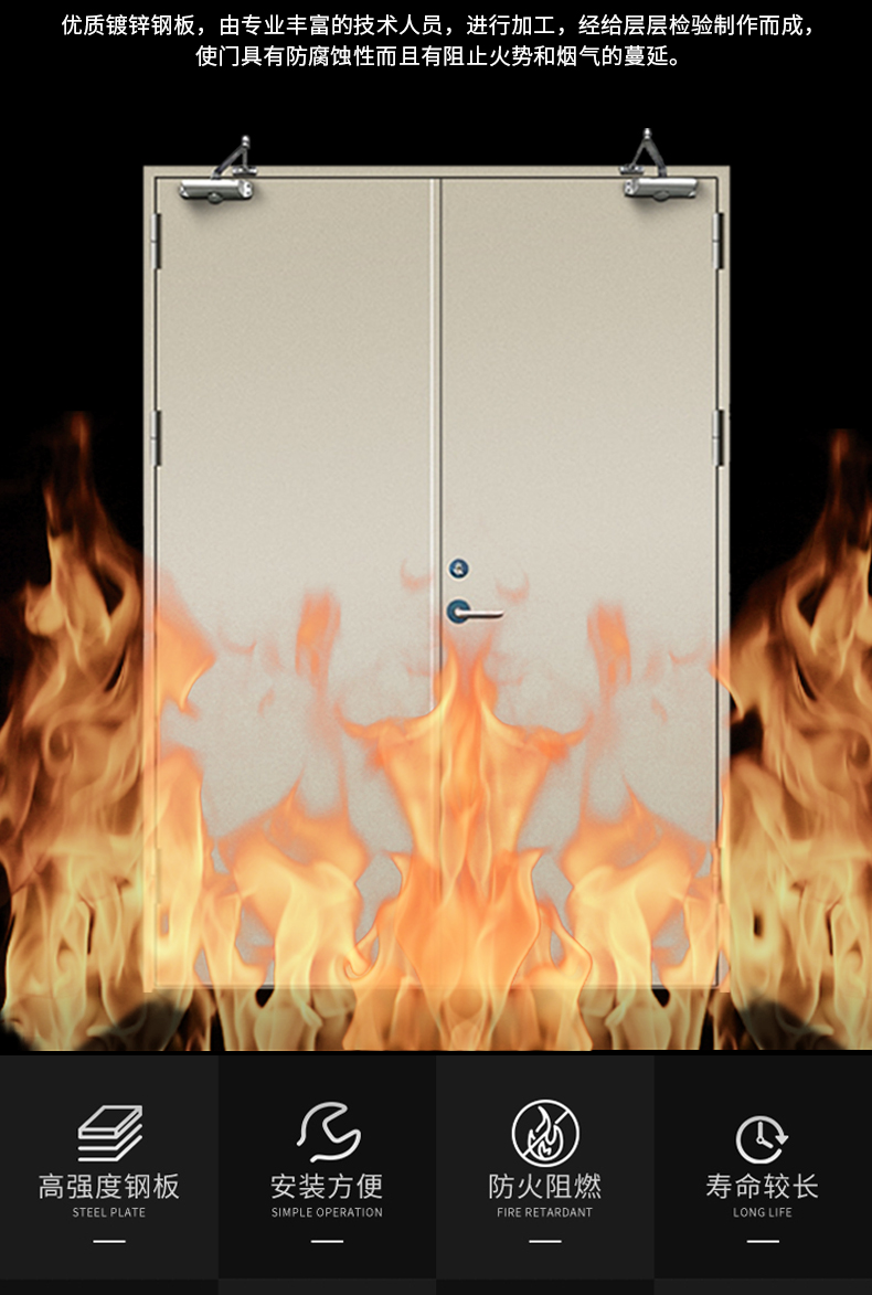 防火门厂家直销钢制甲级乙丙级不锈钢木制消防门安全钢质现货定制(图14)