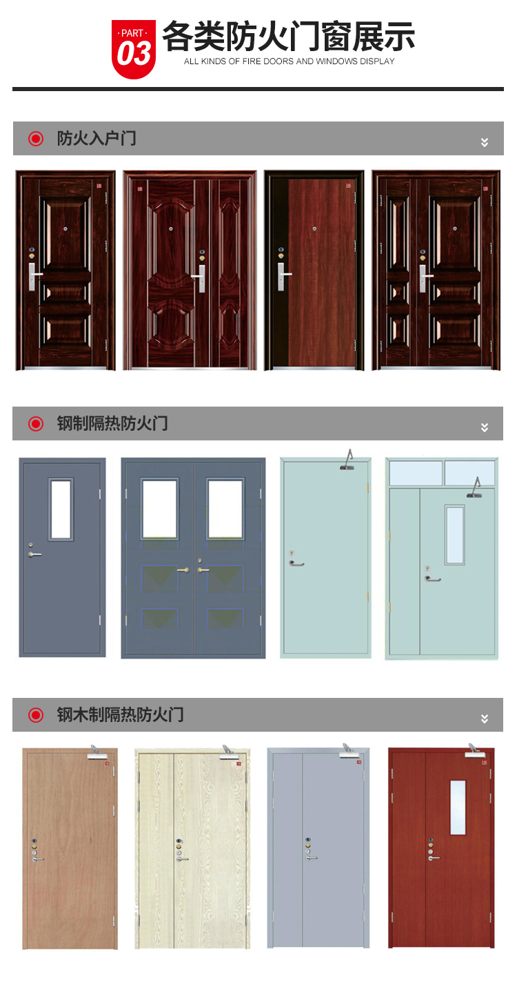 厂家直销不锈钢钢制木制防火门甲级乙级工程消防安全门防火卷帘门(图7)