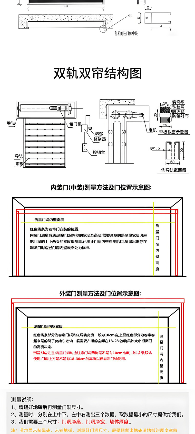 电动防火卷帘门特级无机布双轨双帘消防门钢质防火卷帘厂工程安装(图9)