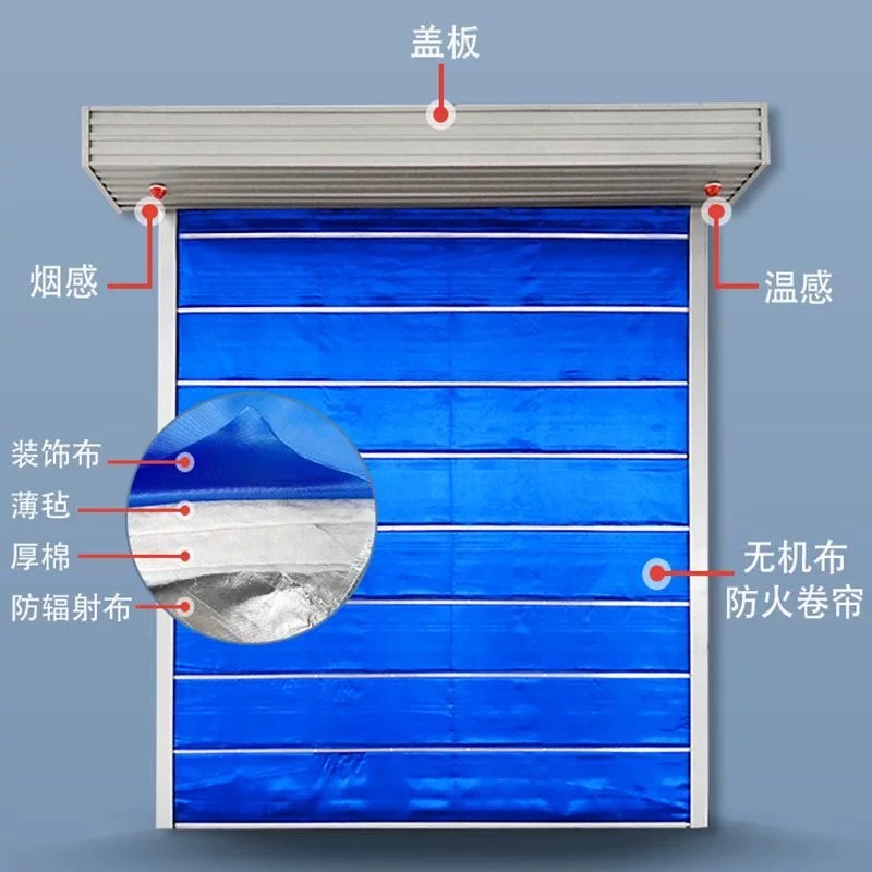 防火卷帘门特级无机布双轨双帘卷闸门钢制防火卷帘消防门(图3)