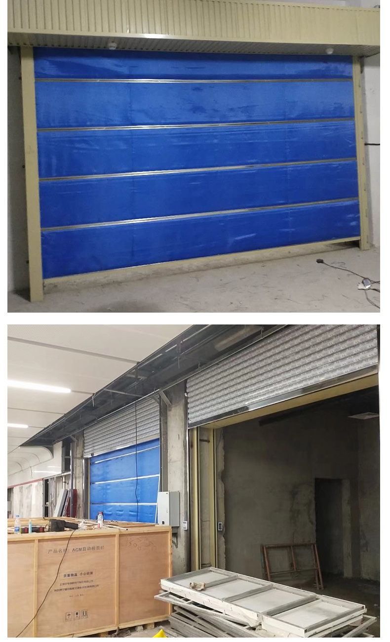 特级无机布防火卷帘门双轨双帘防火门无机阻燃布折叠式电动消防门(图13)