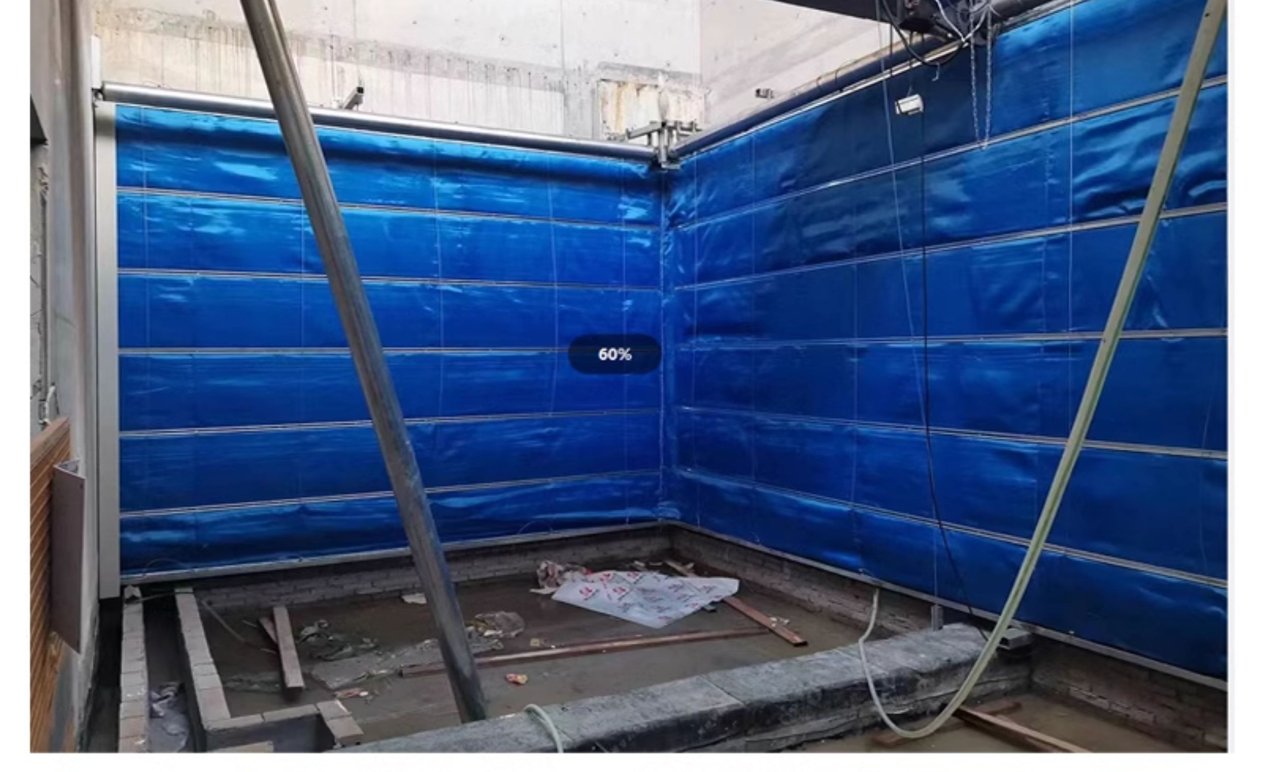 特级防火卷帘门无机布双轨双帘钢制防火卷闸门折叠电动消防卷帘门(图13)