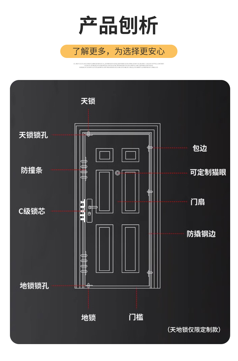 304不锈钢单门半玻阳台门进户防盗门出租屋入户门农村大门工程门(图10)