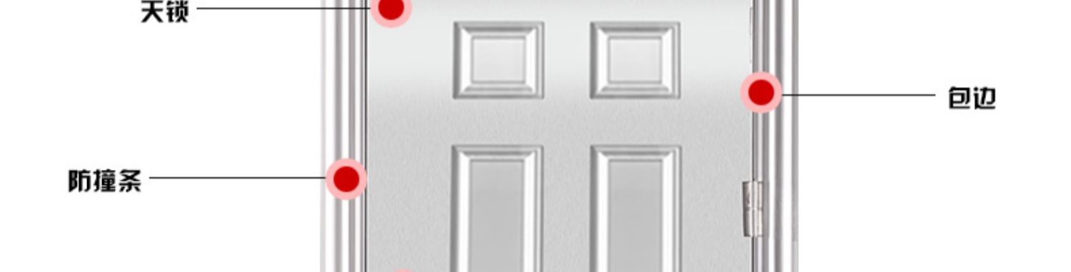 金盾门业304不锈钢门不锈钢防盗门不绣钢入户门进户车库门现货门(图13)