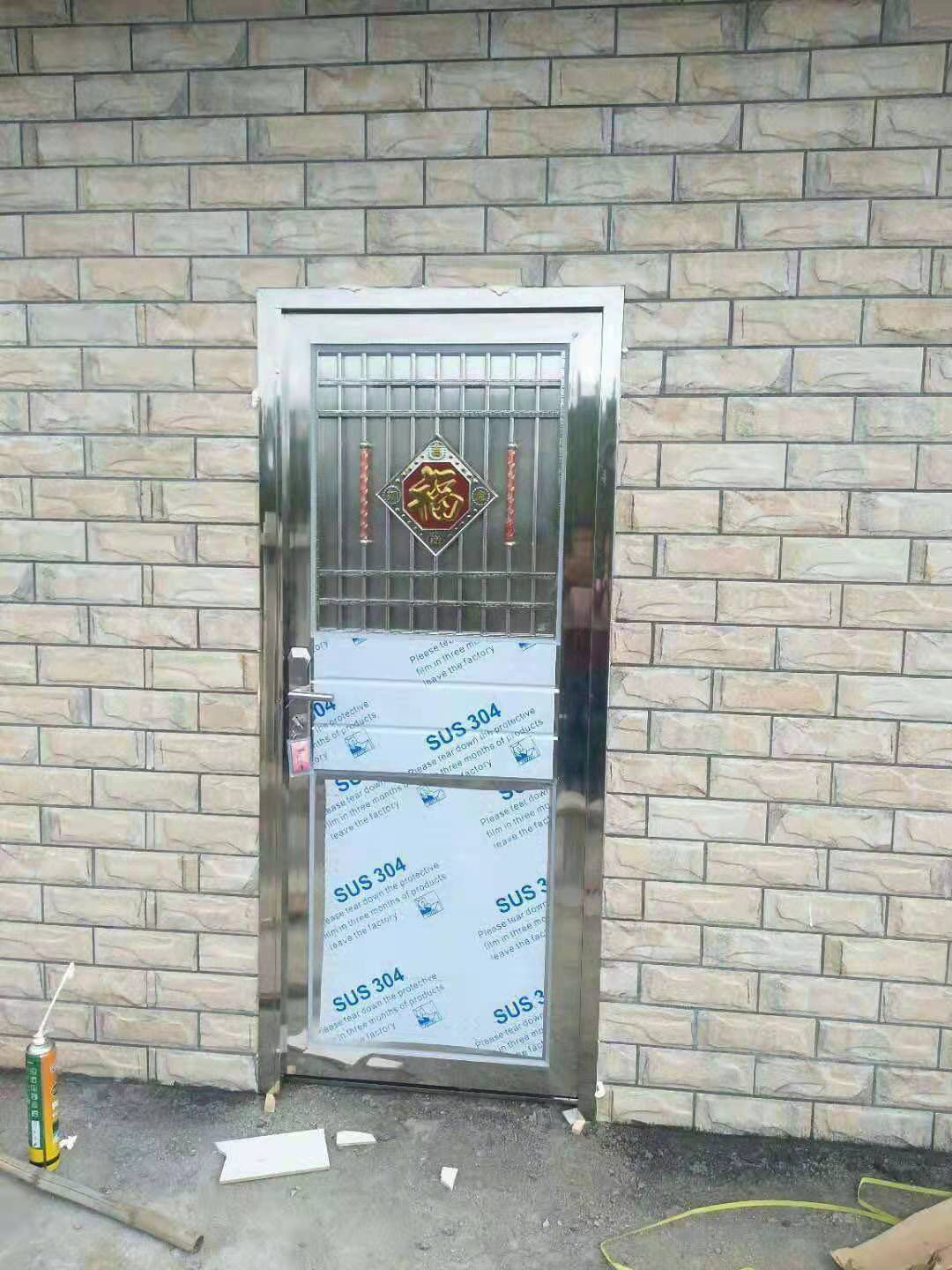 【农村包邮送到家】304不锈钢进户防盗门加厚出租屋简易门阳台门(图16)