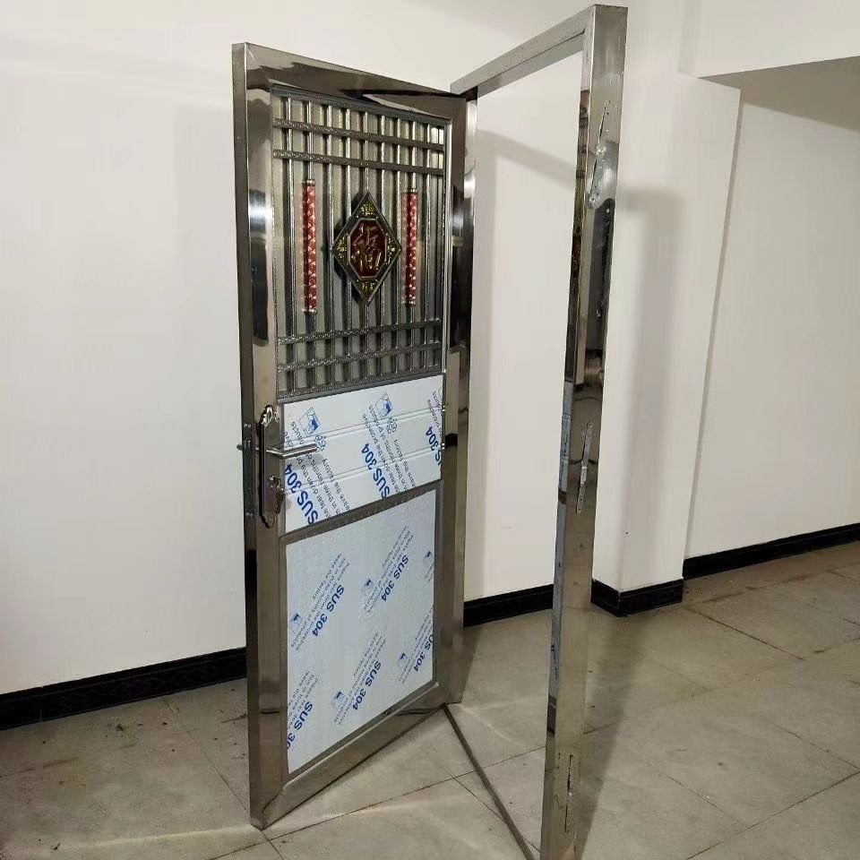 【农村包邮送到家】304不锈钢进户防盗门加厚出租屋简易门阳台门(图19)