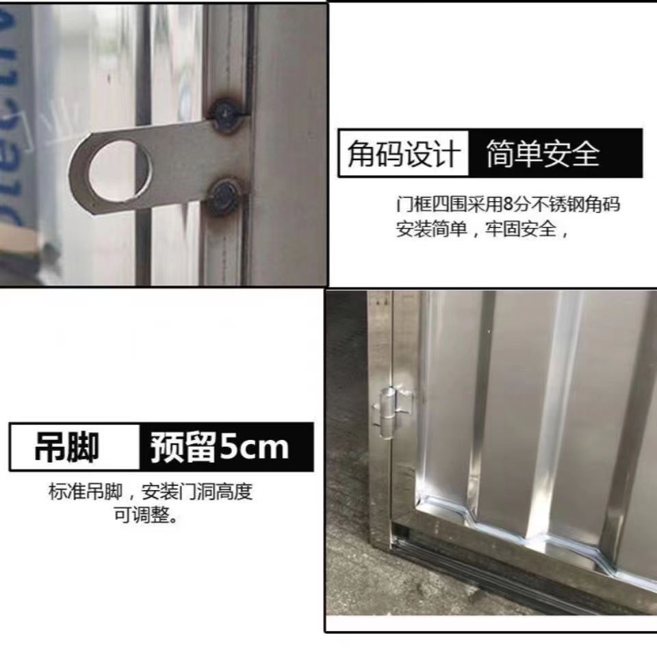 304不锈钢门出租屋门加厚不锈钢门防盗门卫生间门单开门(图5)