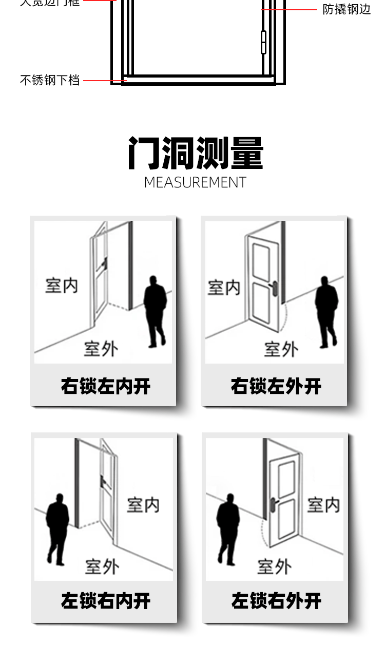 不锈钢门防盗门家用商用农村自建房大门进户门宿舍门厂家直销(图7)